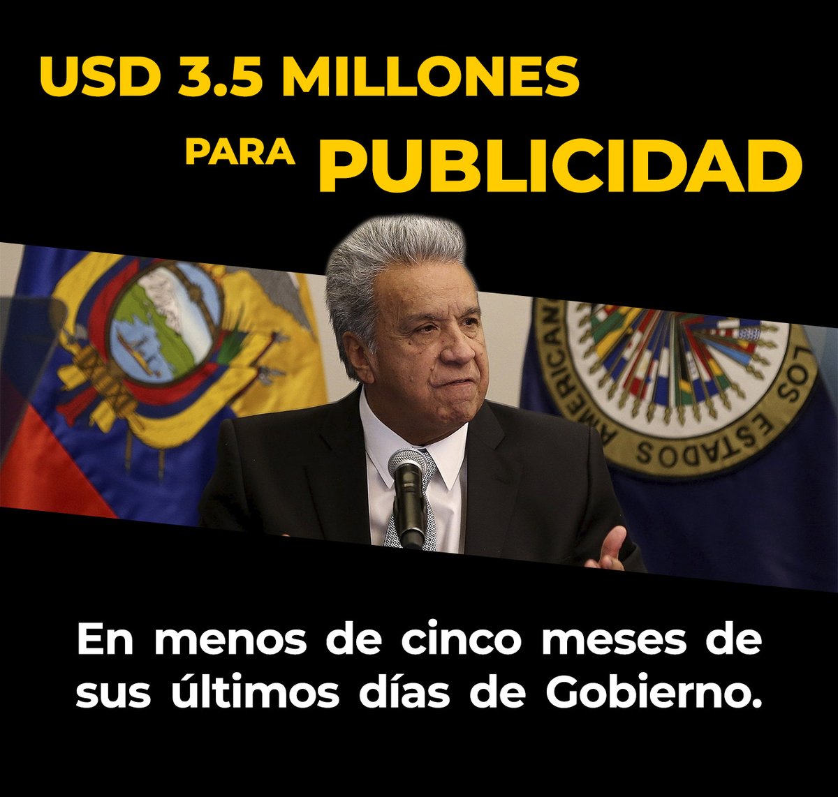 ¿No hay otras prioridades presidente @Lenin, que tirar la casa por la ventana, para salir cada cinco minutos en televisión? Enlace del contrato de publicidad: ➡️ bit.ly/3gsP4cW ¿#SembramosFuturo?