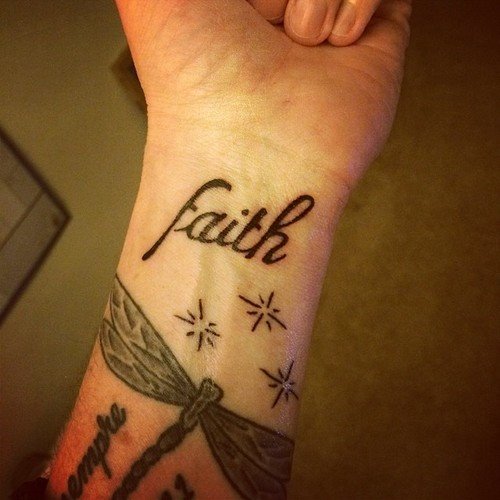 The Stories Behind  #MyTattoos16. Faith & 3 starbursts - Jan 2014The birthday tattoo tradition continues. This is the 2nd annual with the awesome Stephanie from Electric Chair. I wanted a powerful word on my wrist that I could see daily. A reminder to have faith in myself. 