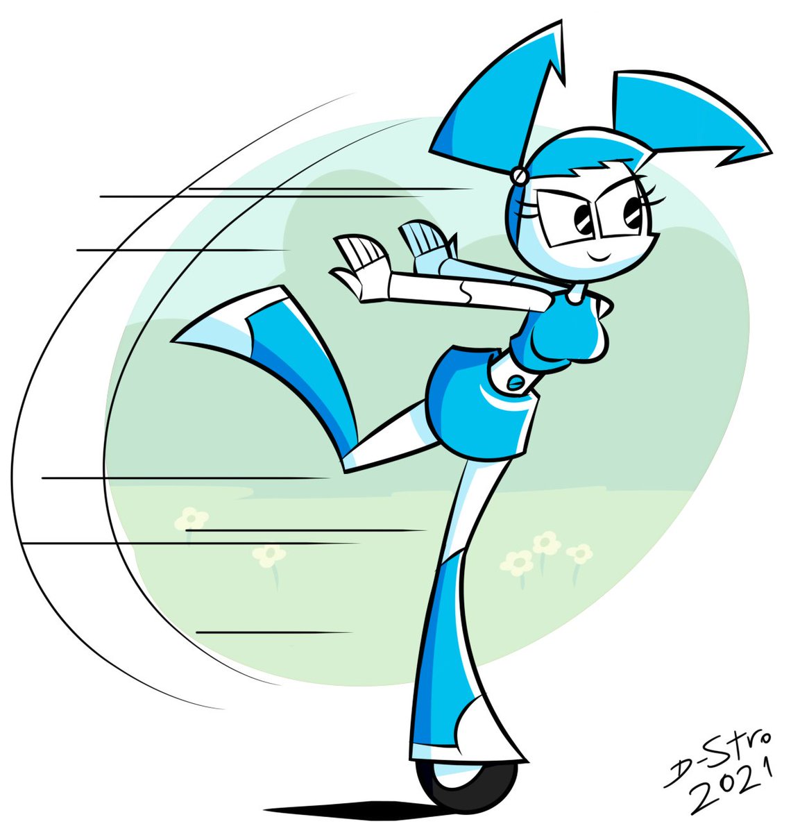 RT @DStroart: Jenny making her entrance from I think Nickelodeon Super Brawl I guess
#DrawJennySunday #mlaatr https://t.co/E22h8QYbLy