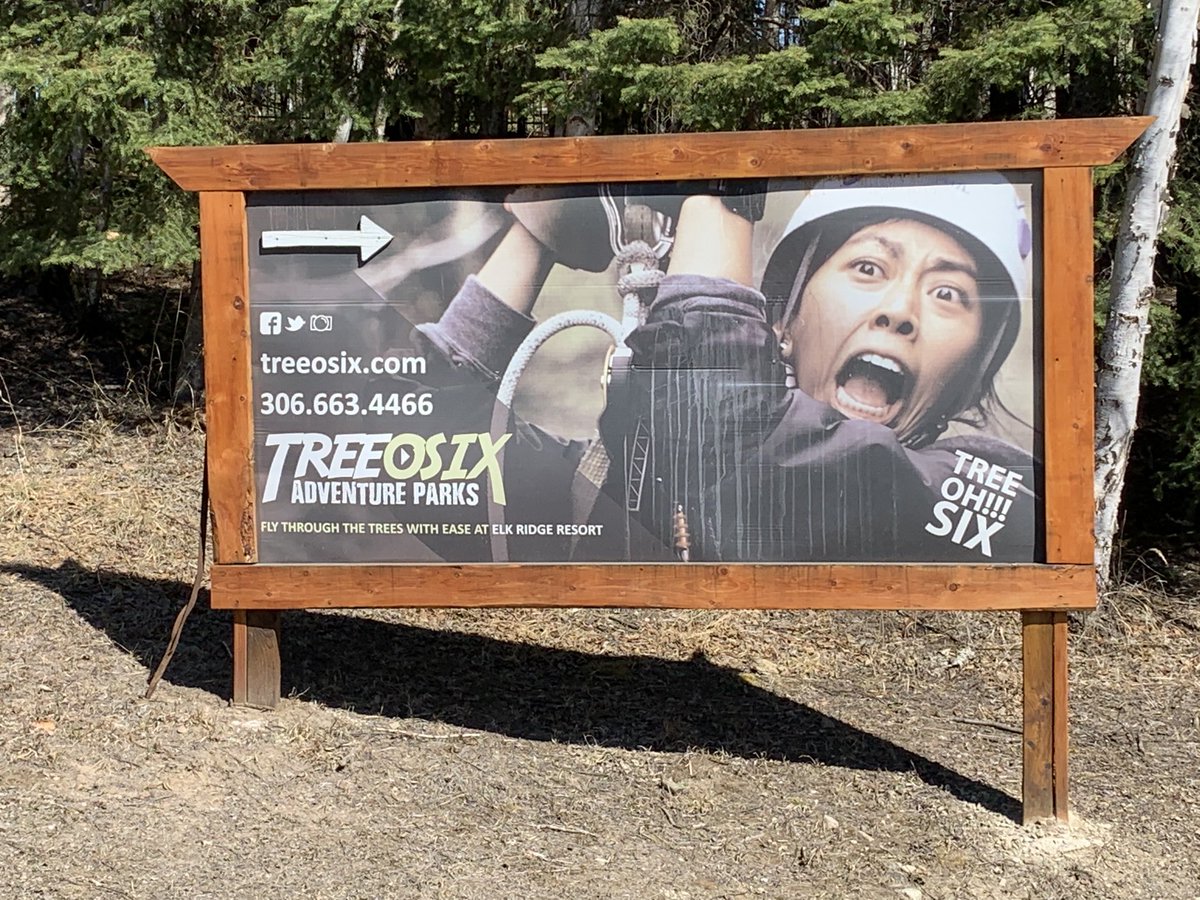 SouthRanchTim's tweet photo. Annnd toured by @Treeosix at ElkRidge in anticipation of this summer’s approach to zipping through the trees @WaskesiuRegion #exhilarating #fullonfun with @jorkirk and @emckirk #travel #saskatchewan https://t.co/2vj652UxVB
