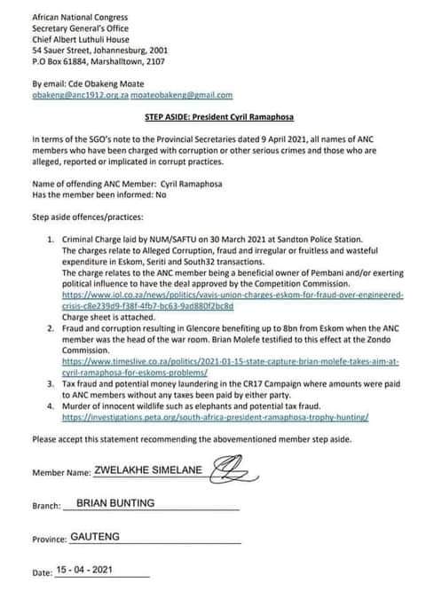 Honourablechauk's tweet photo. You are correct #SG it must start here.
#ANCMustStepAside https://t.co/nfIzvmRAgF