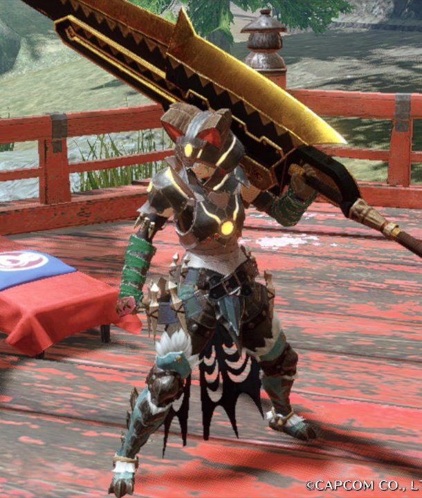 ユウバミ かっこいい見た目を目指したスラアク用装備が出来た 満足 回避距離upスラアクめっちゃ快適 火力スキルもう少し積みたかったけど仕方ない モンハンライズ T Co 8iqck73yjo Twitter