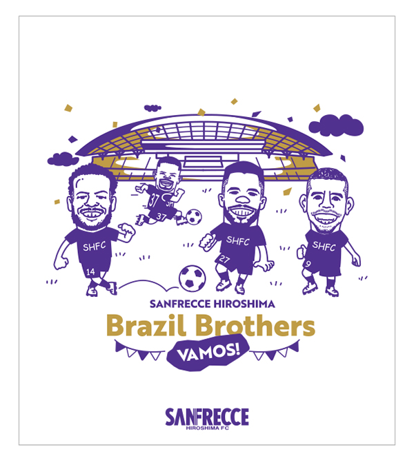 サンフレッチェ広島 公式 4月21日 水 仙台 グッズ情報 いつも仲良し ブラジル人選手4人が かわいいイラストになったグッズが誕生 ブラジルブラザーズ Tシャツ ブラジルブラザーズ マグカップ ブラジルブラザーズ ステッカー ぜひ お