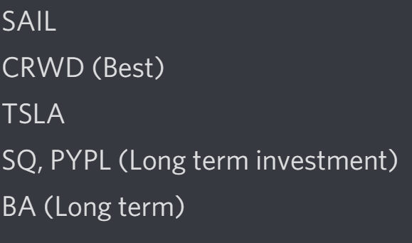 sahajoptions's tweet photo. Plan for upcoming week of 4/19 to 4/23:
$AAPL, $FB, $SAIL $CRWD, $PYPL, $SQ, $BA, $PLTR, $TTD
#StocksInFocus #Options https://t.co/4SQCG75tqZ