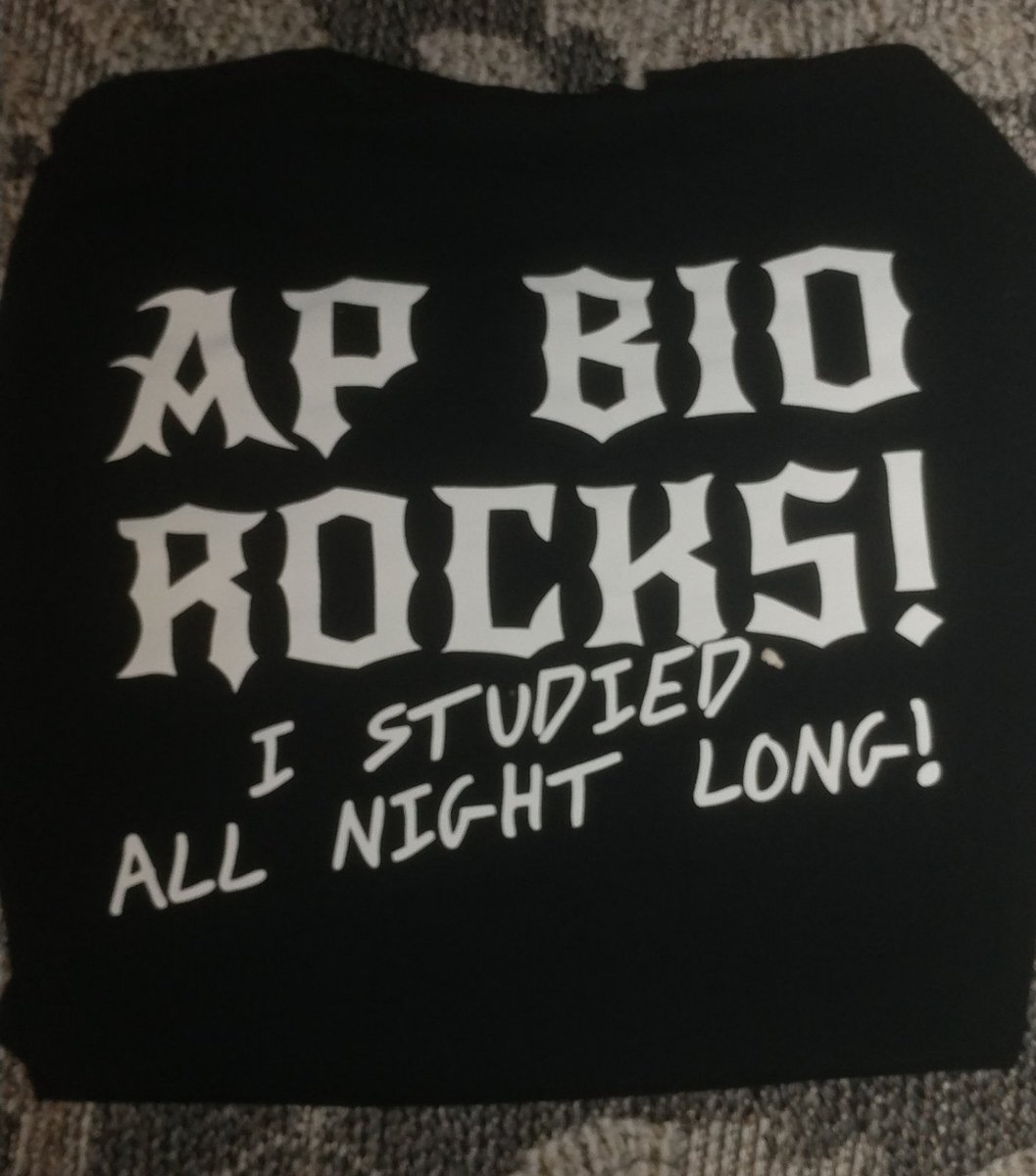 kreinateach's tweet photo. Like classic rock? Like biology? Then you'll love this year's AP Bio shirts. Thanks to @InkorporateG in Garden City for great pricing and easy online shopping. @fhspatriots @LivoniaV https://t.co/BPMoE3YxiP