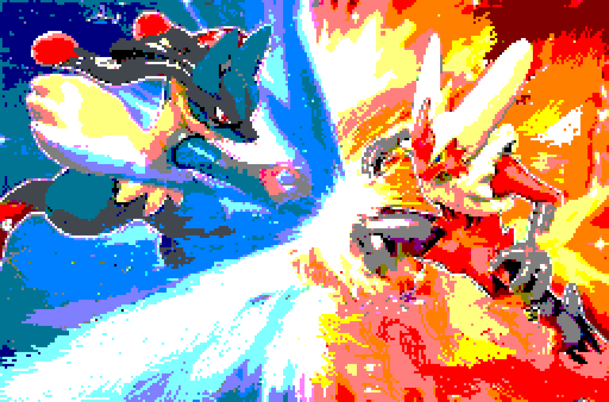 Twitter 上的 Garyo ガリョウ ポケgo願掛けドット絵師 おはようございます 昨日仕事でしたので 今日は平日だけど振替でお休み 新作ドット絵 メガルカリオvsメガバシャーモ どちらも ポケモンgoでの実装楽しみですね メガシンカ ポケモン