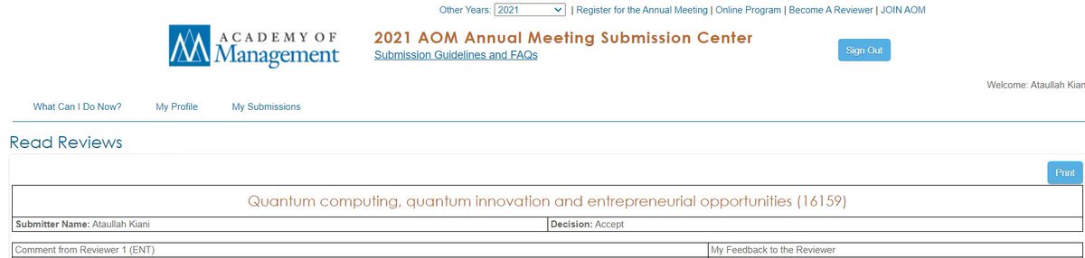 Ataullah Kiani, a #PhD student under the supervision of Prof. Gu Jibao from School of Management of #USTC, has got great news from the Academy of Management #AOM Proceedings 2021. His 2 research papers got accepted in the prestigious and No 1 #management #conference! Congrats!