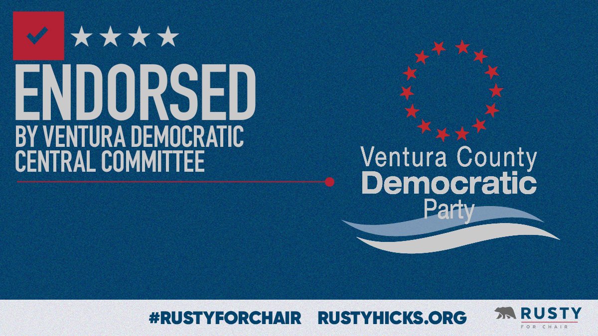 rustyhicks's tweet photo. From the beautiful beaches to the rolling hills, I'm thrilled to have the support of Democrats in Ventura County! 

Are you a CA DEM Delegate? Visit https://t.co/T11xddROv3 for tips of how you can vote #RustyForChair ✔️ https://t.co/IGGoDsH7hS