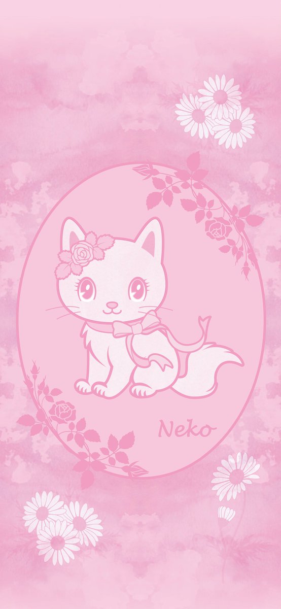 Neko スマホの待受画面を作ったよ 良かったらご使用下さい スマホ壁紙 スマホ待受 オリジナルキャラクター イラスト好きさんと繋がりたい