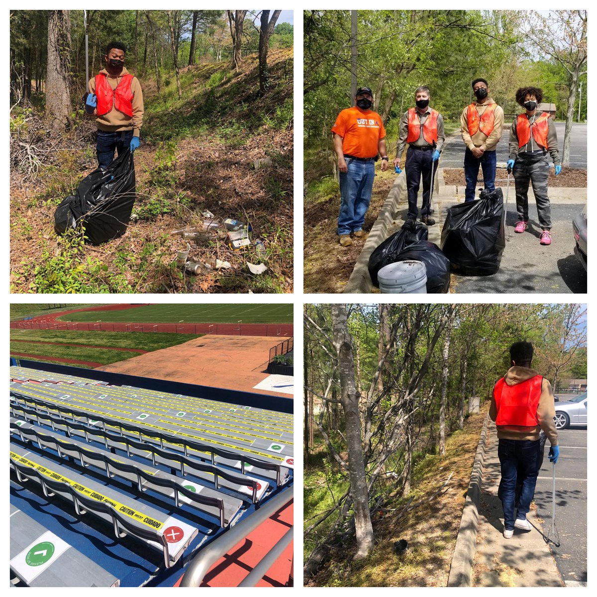 vsufye's tweet photo. Yesterday, we continued service-learning in Freshman Studies. Students participated in various activities on campus, including table/bench building and staining, campus clean-up, food distribution, and tree planting and education in honor of Arbor Day. #VSUTransforms #VSUServes https://t.co/XKrO6VE1Fw