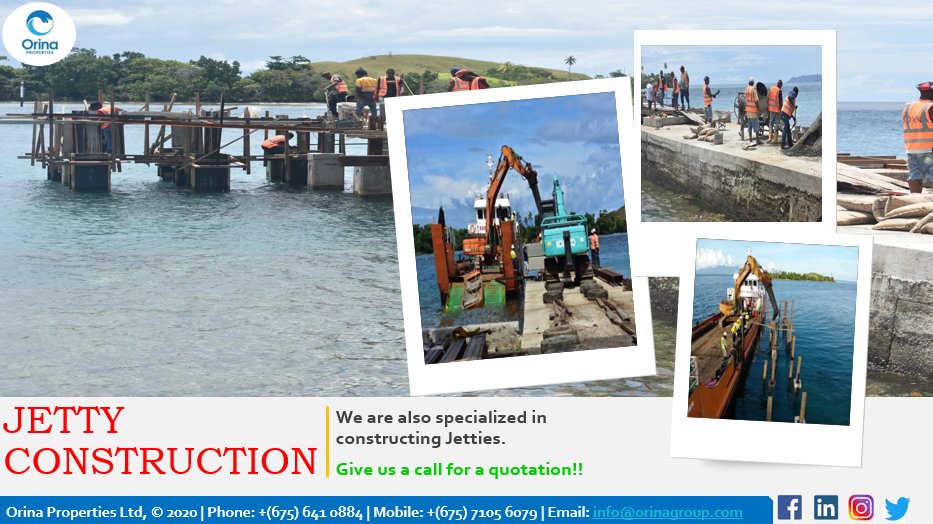 OrinaProperties's tweet photo. We are also specialized in Jetty Construction and Marine Works.👷‍♀️👷‍♂️🚧😊❤️💙

Give us a call for a quotation.🤙📞

#jettyconstruction #wharf #civilengineering #civilconstruction #buildingconstruction #propertymanagement #marineworks https://t.co/ZlCJsoRS68