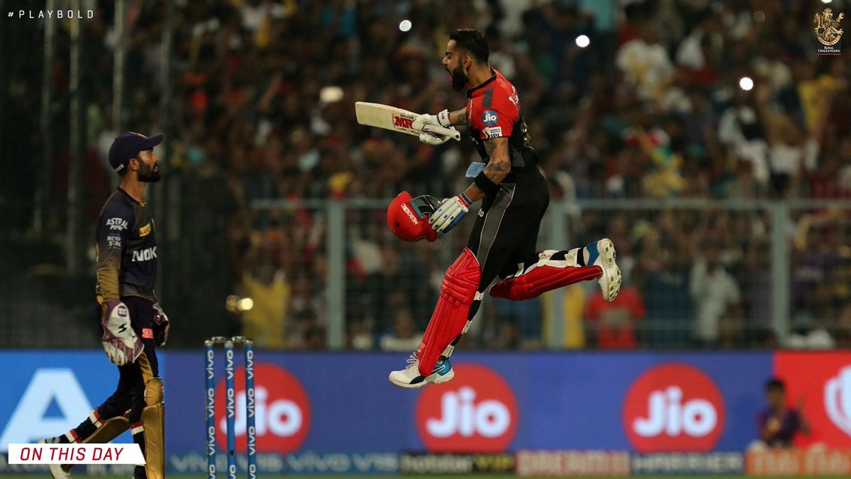 RCBTweets's tweet photo. 1⃣0⃣0⃣ off 5⃣8⃣ balls 😱

#OnThisDay in 2️⃣0⃣1⃣9⃣, Captain Kohli's magnificence turned the Eden Gardens RED🤩

#PlayBold #WeAreChallengers https://t.co/cbpvyiAA5C