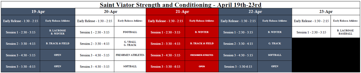 Lions - Schedule for the week is up! Take a look and reach out if you have any questions. #GoLions #IronLions #LionStrong🦁💪