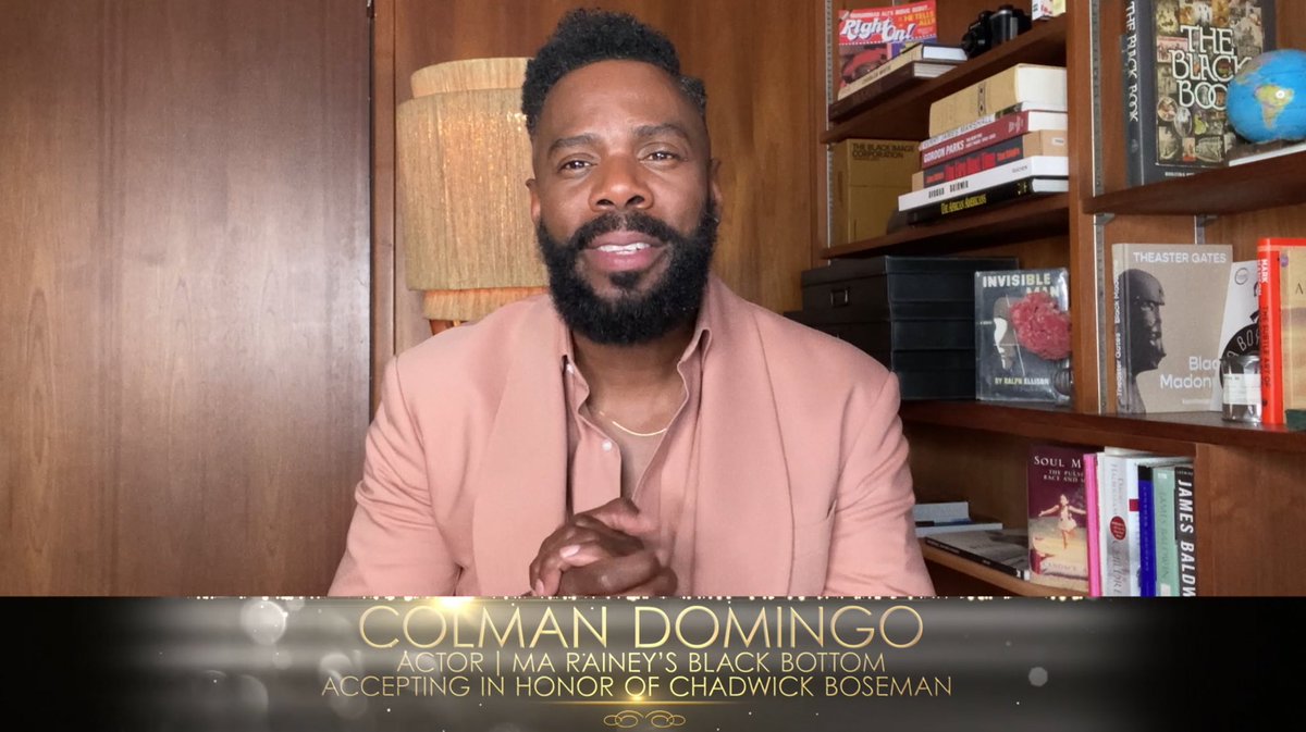 Chadwick Boseman was voted Best Actor for his work in @MaRaineyFilm by GALECA: The Society of #LGBTQ Entertainment Critics at tonight’s @DorianAwards #DorianFilmToast2021 on @REVRYTV. The award was accepted in his honour by @colmandomingo #ChadwickBoseman  #MaRaineyFilm