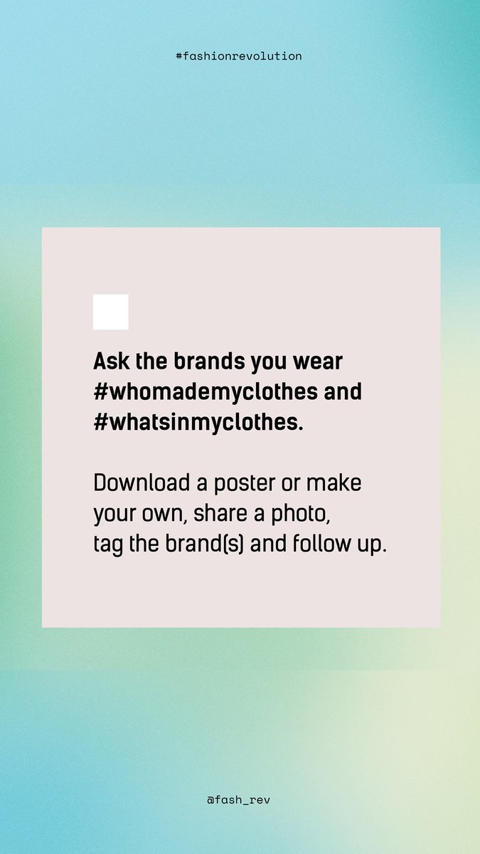 StrideStore_'s tweet photo. Today marks the start of Fashion Revolution Week 2021 - here's how you can get involved.

https://t.co/RxV6DT0ua9

#fashionrevolution #fashionrevolutionweek #sustainablefashion #slowfashionmovement #ethicalfashion #fairtrade #whomademyclothes #whatsinmyclothes https://t.co/c0SslJ5Eb9