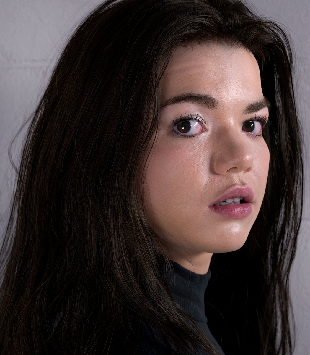 SpriggsIan's tweet image. 3d portrait of Jade. This is my first NFT listed  for sale on @withFND! 🌐
foundation.app/ianspriggs/jad… 
Created with Maya, Mudbox, V-Ray Photoshop, Nvidia RTX GPU
#digitalhuman #NFT #portrait #render #3d