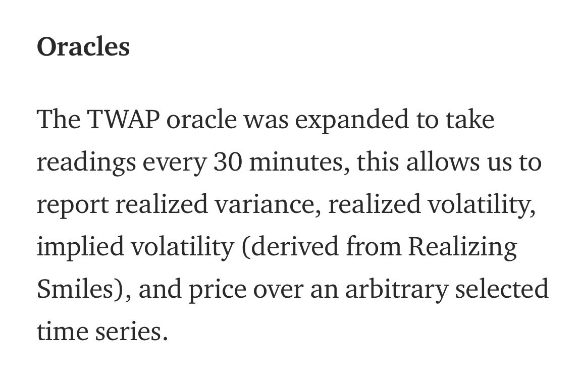 Deriswap oracles “take readings every 30 minutes, this allows us to report realized variance, realized volatility, implied volatility (derived from Realizing Smiles), and price over an arbitrary selected time series.”Does this imply that Deriswap will utilize Keep3r oracles?