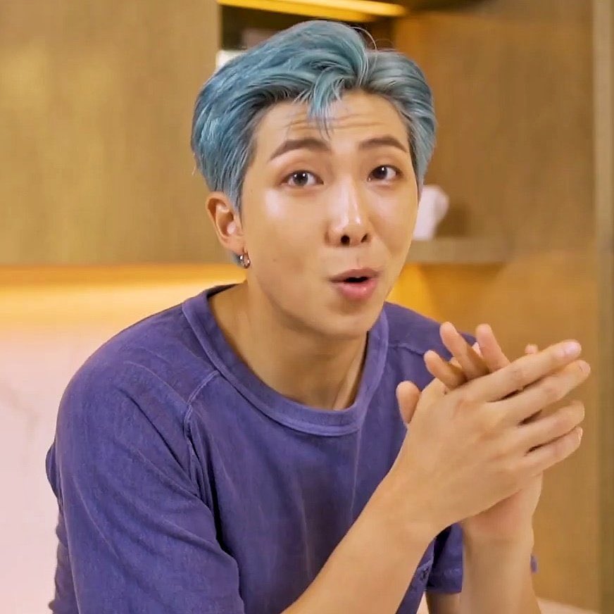 namjoon and his iconic blue hair - an ethereal thread