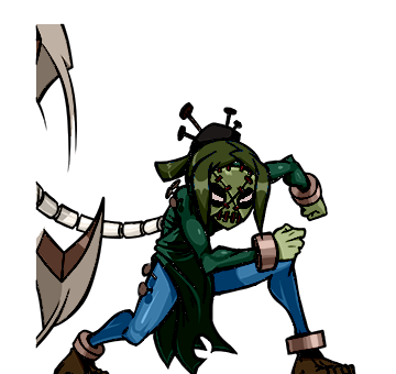 Mage Cucumber, Sorcerer Skeleton and Genital Worm eat alpaca or something  like that by Grkeepbar on Newgrounds