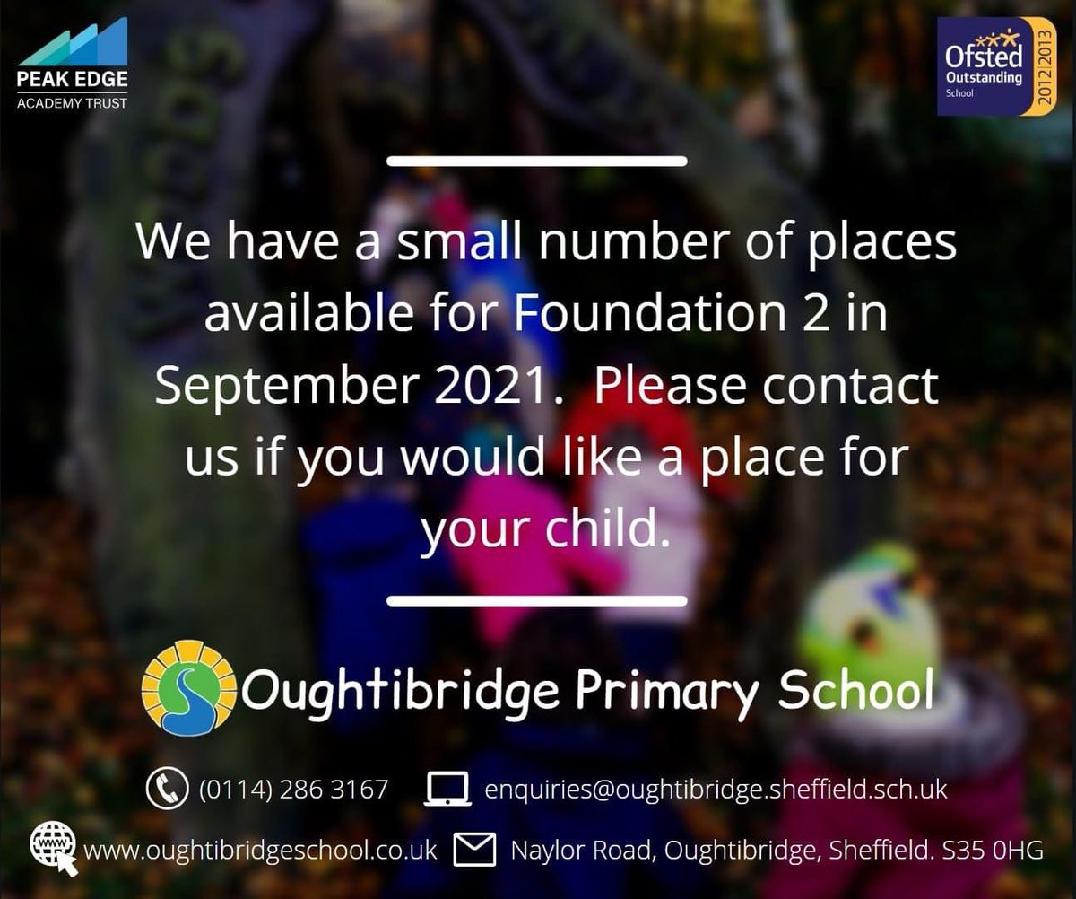 Are you looking for a school place for your child in September 2021?  Would you like to be part of a wonderful community at an outstanding school with children at the heart of all we do?  If so, get in touch as places are now available for the start of the next academic year.