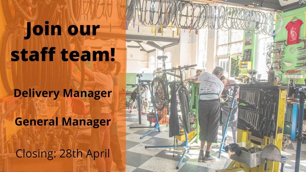 💪 🛠️ 🏳️‍🌈 Are you our new Delivery Manager? ⚙️ 🚲 👷

We're on the hunt for a fantastic person to take accountability for our project and programme delivery, and manage our community workshop space

#bikeproject #job #oxford #management #mechanic 

buff.ly/3ecWL4p