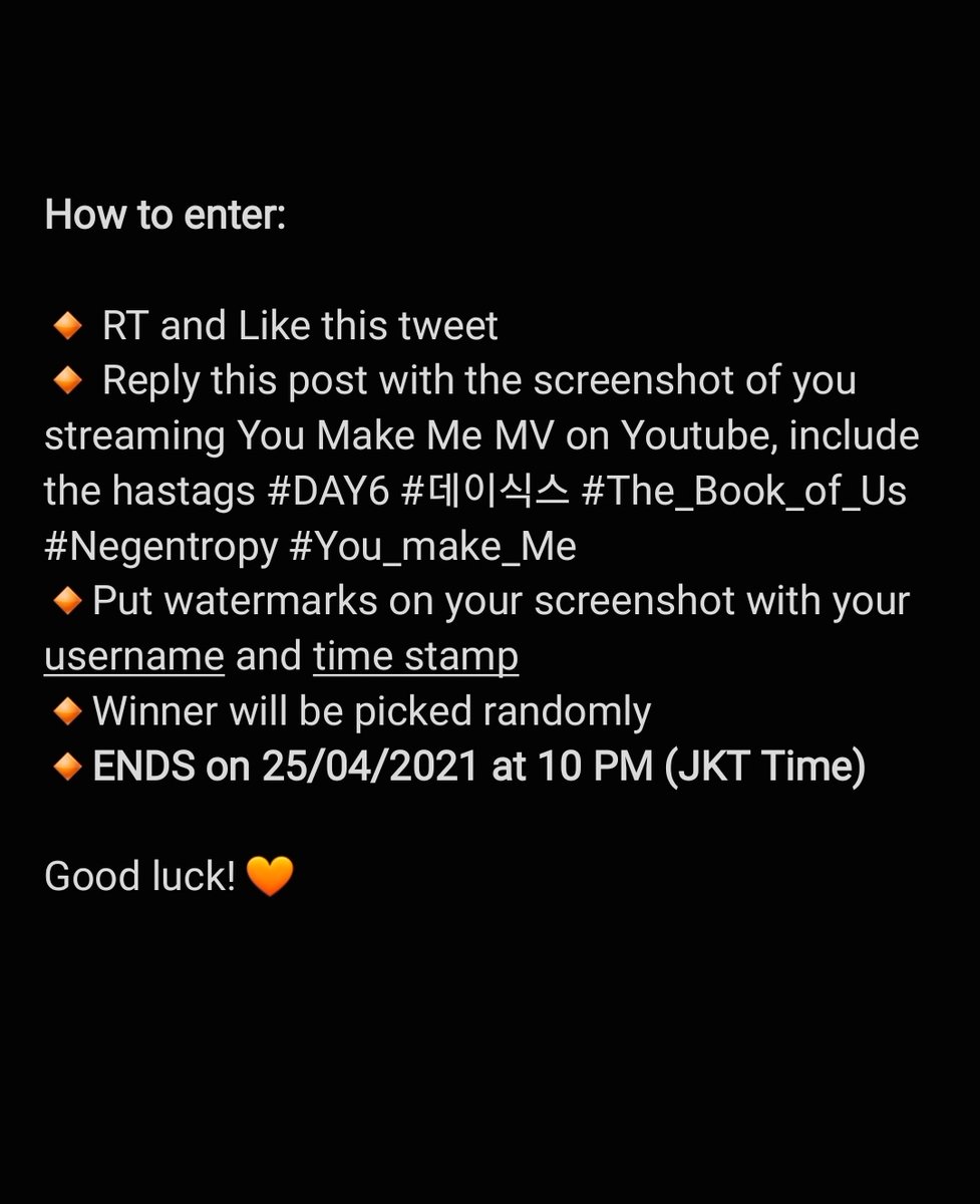 Diz On Twitter Day6 Comeback Streaming Giveaway Worldwide Day6 Tbou Negentropy Sealed Album Random Ver 1 Winner Day6 Tbou Negentropy Poster Random Ver 1 Winner Check The