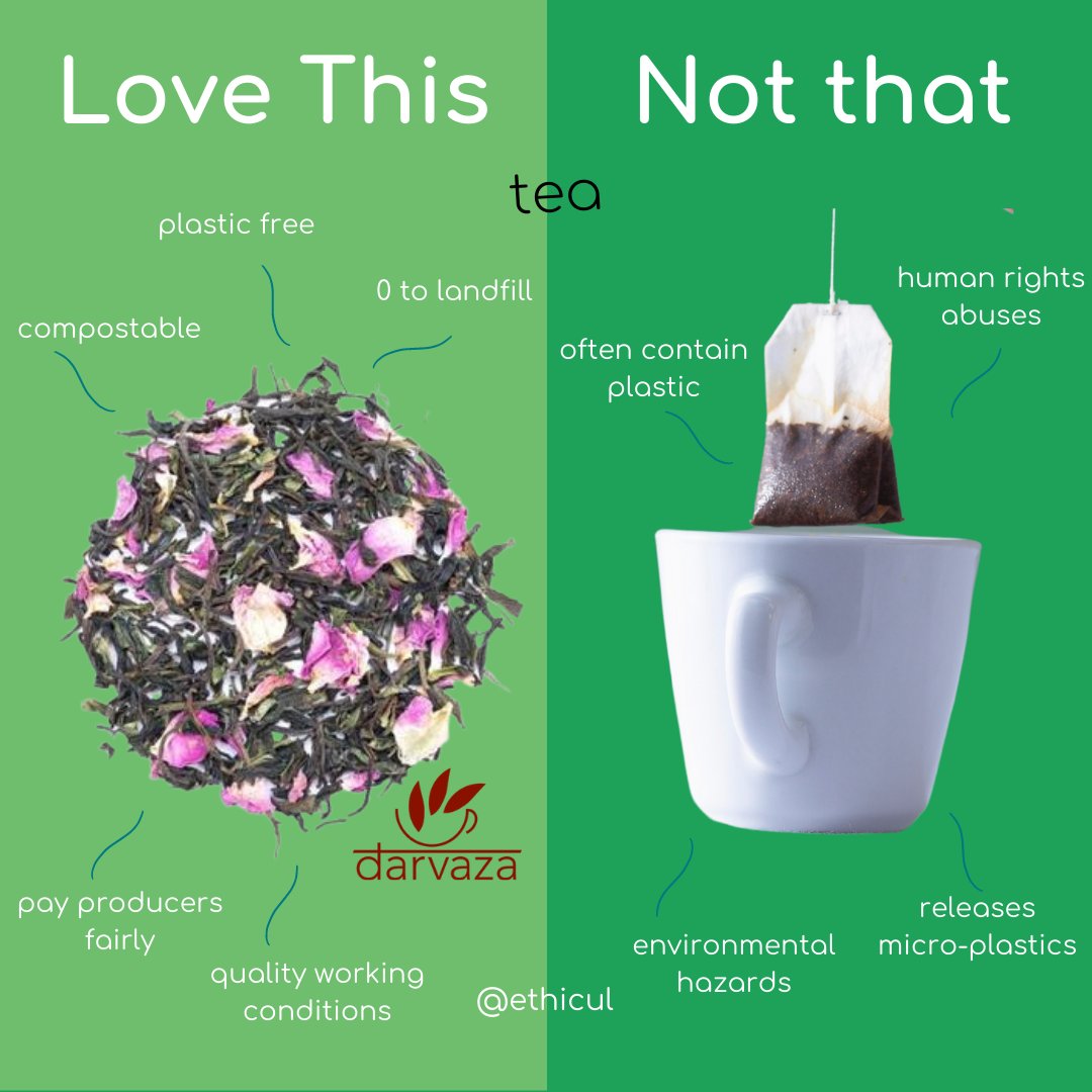 Have you ditched the teabag yet? ☕️ 

An eco-swap that goes further than you think! 
ethicul.co.uk/darvaza-teas.h…

#letsgetethicul