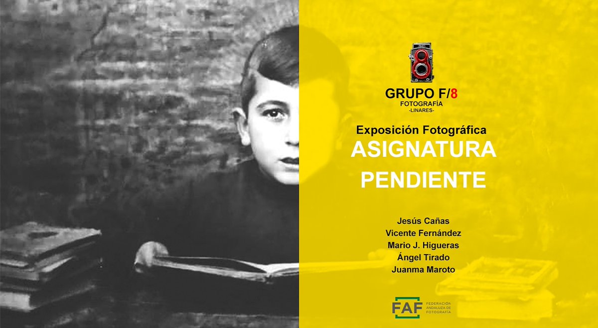 'Asignatura Pendiente'... 
¿Te la vas a perder?

👇🏽
vimeo.com/535795620

👇🏽
grupof8fotografia.com 

#fotografos #fotografia #photography #exhibition #linares #jaen #andalucia #arte #exposicion #grupof8 #f8 #f8linares #grupof8linares