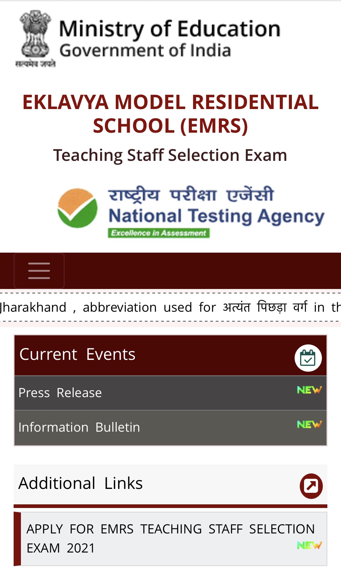 Shahid Choudhary Tribal Affairs Deptt Intends To Operationalise 4 Model Residential Schools This Year Here S Recruitment Notice For Teaching Staff To Be Selected Through Nta J Amp K Domicile Last Date 30