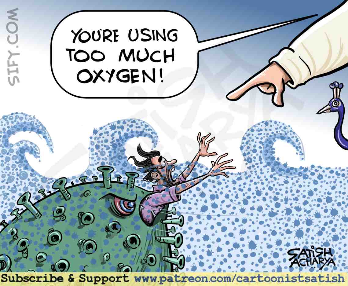 Satish Acharya On Twitter Too Much Oxygen Sifydotcom Cartoon Oxygenshortage 