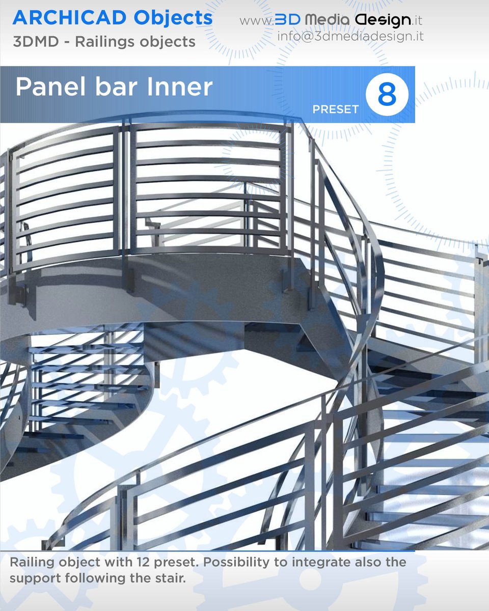 Archicad Railing Objects
3DMediaDesign - Update v.4.6 available
3dmediadesign.it/objects.html

#Archicad #Railing #Graphisoft #BIM #Buildinginformationmodeling #BIMX #ArchicadUser #archicadrender #Buildinginformationmodeling #archicaddesign #Archicad24 #OpenBIM #BIMcloud