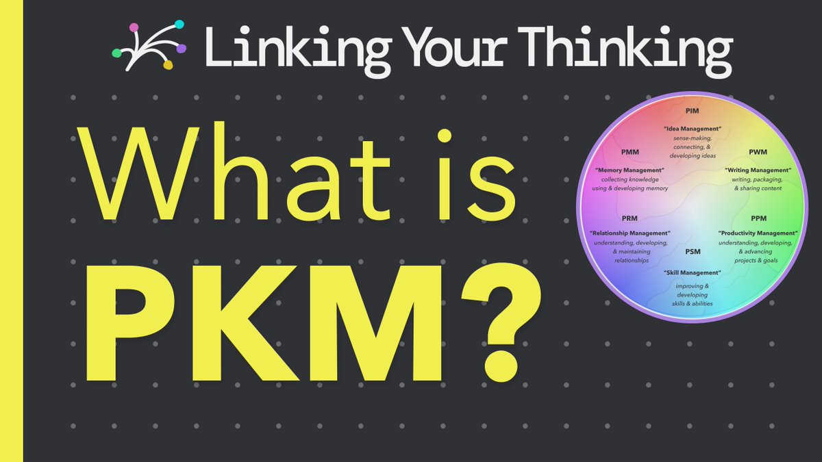 What is PKM? PKM is a new term to describe an old problem: "How do we make sense of the world?"A thread: 