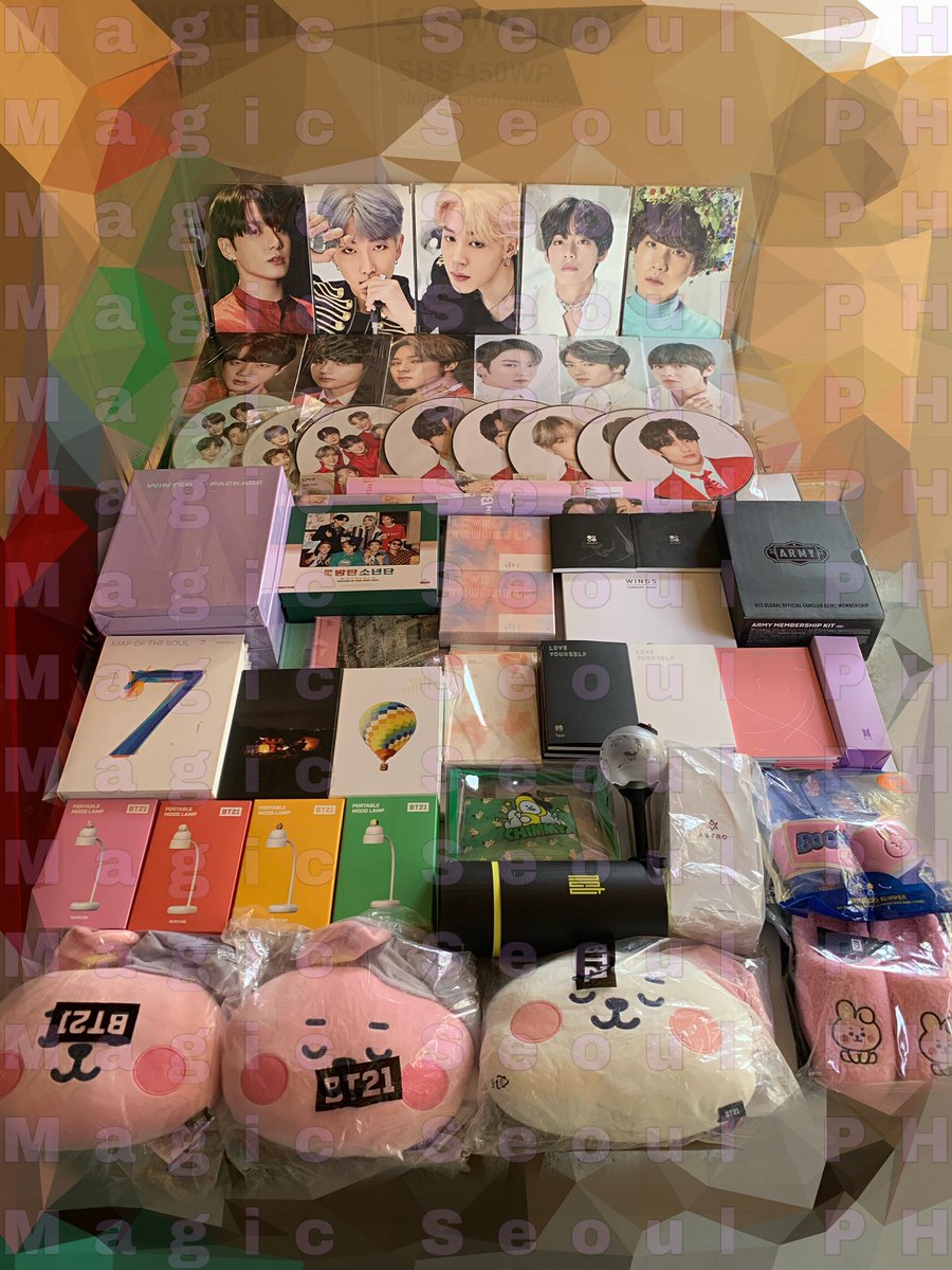MagicSeoulPH's tweet photo. [Arrivals]

Most of the items po dito onhand natin hehe let’s see kung kailan mailalapag. Mag post kami teaser later  🙈💜

#MagicSeoul_Updates 
#MagicSeoul_Proofs https://t.co/yCqMNzk9T0