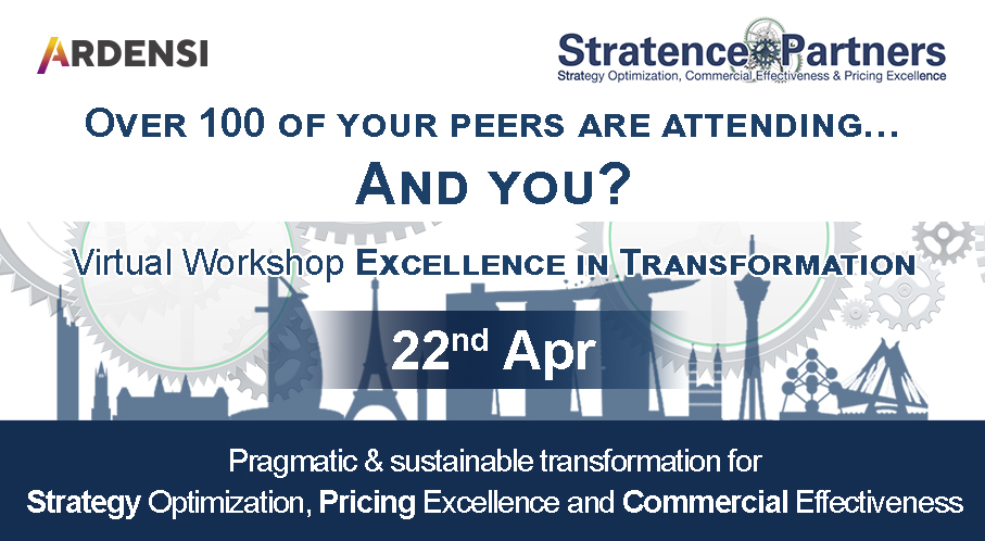 TwitStratence's tweet image. Only a few seats available for our Virtual Workshop this Thursday. Don&apos;t miss the opportunity!!
bit.ly/2OZmN2r
#commercialexcellence #pricingstrategy #pricingsolutions #princingexcellence #strategyconsulting #strategyoptimization #WorldTour #ExcellenceInTransfomation