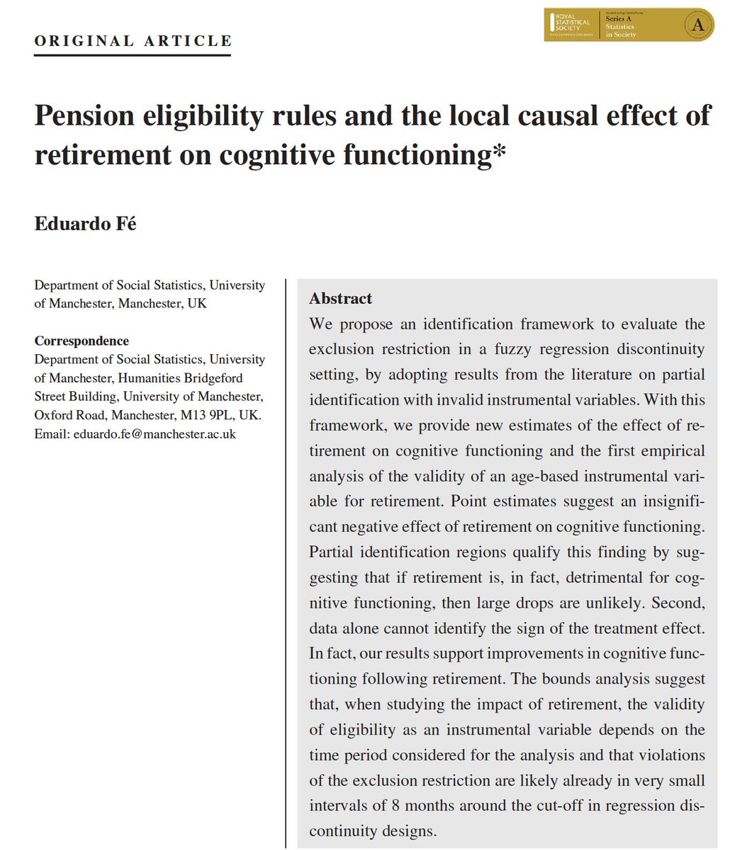 Journal of the Royal Statistical Society: Series A tweet media