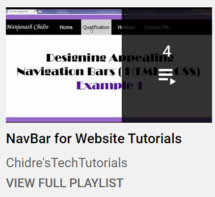 ManjunathChidre's tweet image. For Web designing students: 
Navigation Menu Bar for Website Tutorials in Depth
Visit, Explore &amp;amp; Enjoy Learning:
youtube.com/watch?v=ChatAA…

#navbar #navmenu #navbarforbeginner #navbarexpand #navigationbartutorial #navigationmenu #navigationmenudesign #webdesigner #webdeveloper