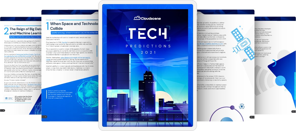 Cloudscene’s Tech Predictions 2021 Report reveals Bevan Slattery’s insights into the trends for connectivity, cloud, and new technologies across 2021 and beyond.

Find out more by downloading the free report here: buff.ly/3v2n7Ne

#cloudscene #techpredictions