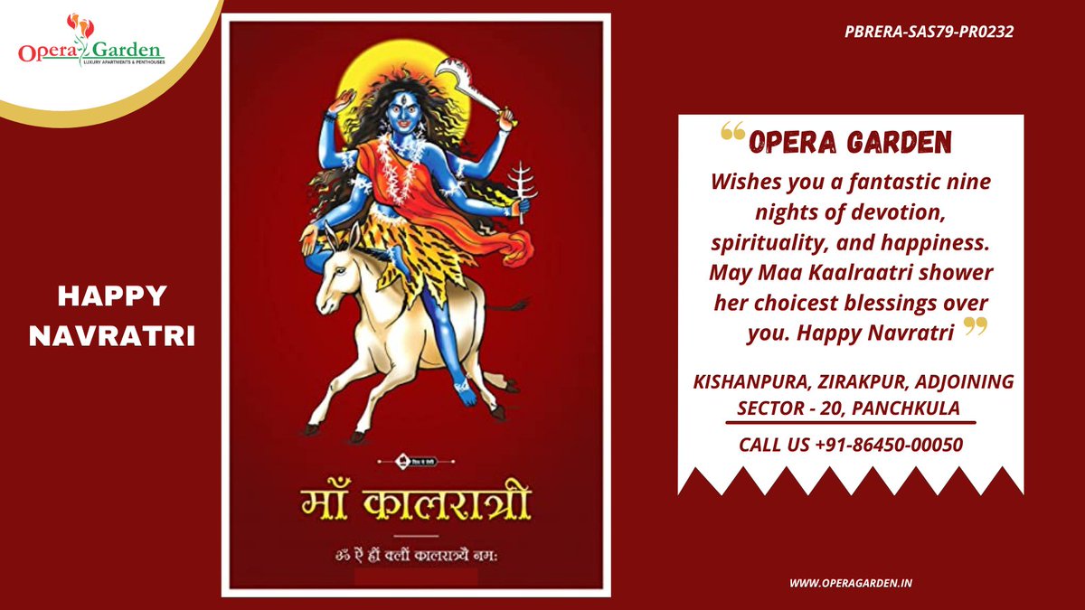operaccplgroup's tweet photo. May the almighty Maa kAALRAATRI bless you name, fame and health.
Ready to Move 3 BHK , 3+1 BHK Apartments

For queries please contact us on +𝟗𝟏 𝟖𝟔𝟒𝟓𝟎 𝟎𝟎𝟎𝟓𝟎.
Email: 𝐢𝐧𝐟𝐨@𝐨𝐩𝐞𝐫𝐚𝐠𝐚𝐫𝐝𝐞𝐧.𝐢𝐧
#operagarden #panchkula #happy #home #apartments #navratri2021 https://t.co/q9akU5e3hO