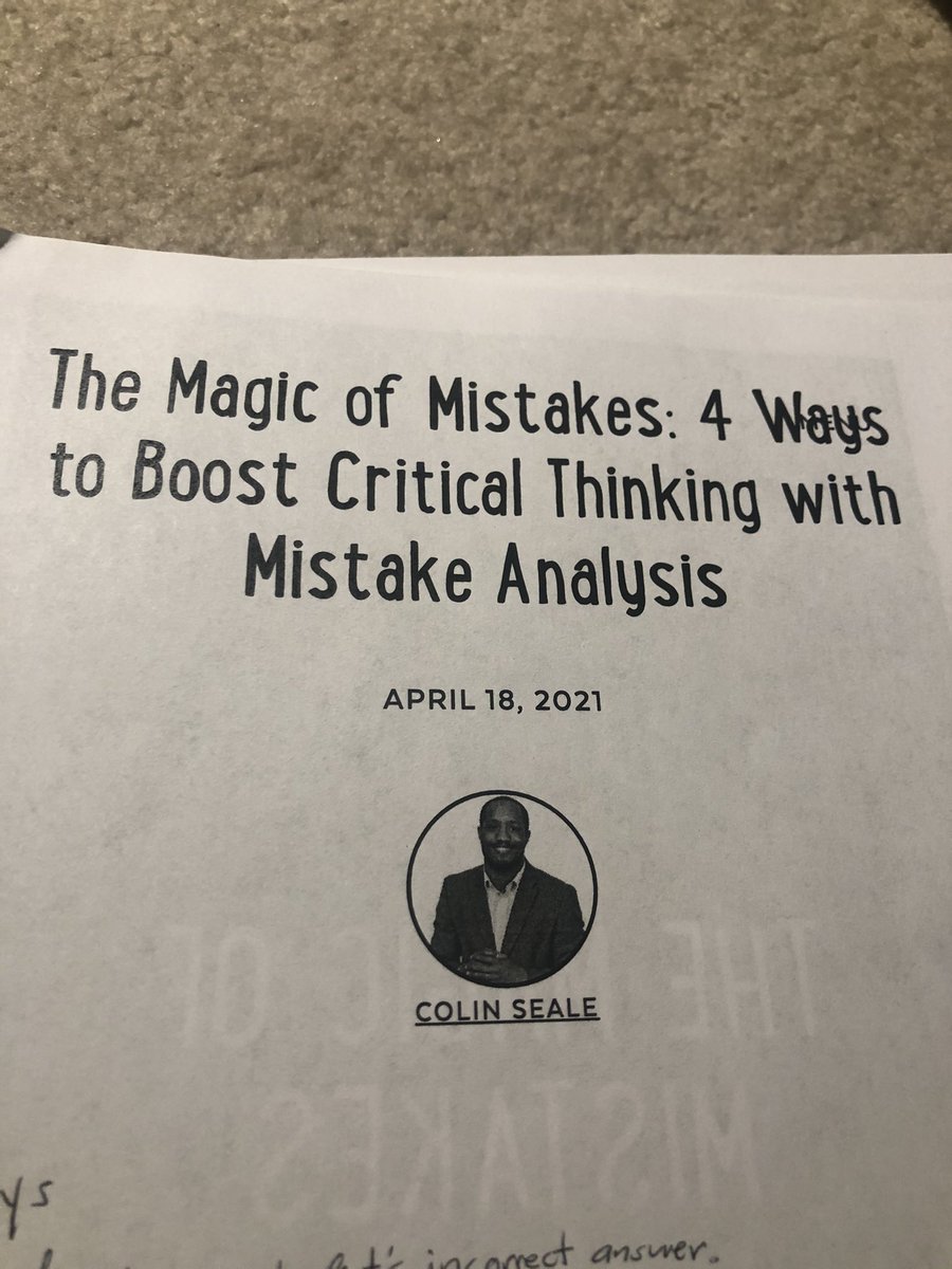 Such an eye opening article. As I reflect on my teaching practice, I realize how important it is to be mindful of how I respond to student responses and misconceptions. I always remind my kids that mistakes happen and that your brain is exercising to get bigger.   #808educate