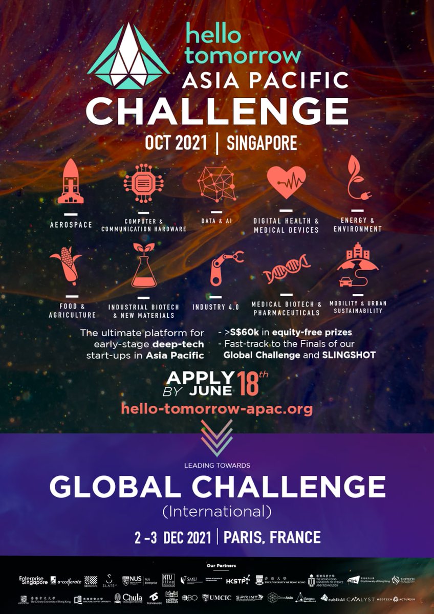 ntuitiventusg's tweet image. If you are part of an early-stage #DeepTech start-up, our friends at Hello Tomorrow Asia Pacific have just the platform for you! Apply before 18 June 👉 lnkd.in/gRBN5kW

#NTUitive is proud to be a Partner of the Challenge 🤝

#HTGlobalChallenge #HTAPACChallenge #Startups