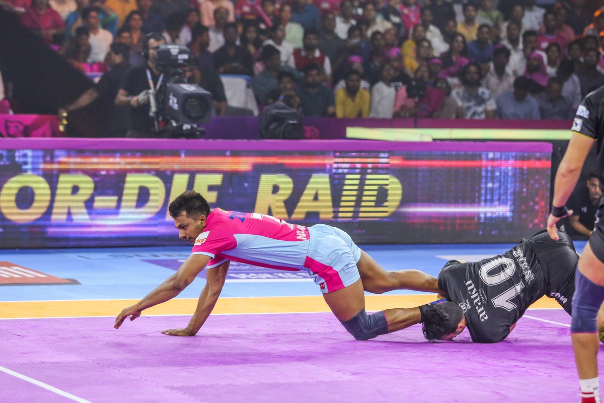 JaipurPanthers's tweet photo. Sports do not build character. They reveal it.

#PantherSquad #JaiHanuman #TopCats #JaipurPinkPanthers #JPP #Jaipur #vivoprokabaddi https://t.co/O9ncMKDJnu