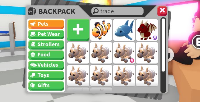 trading my inventory + pets