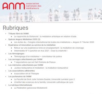 ANMmediation's tweet photo. Merci aux contributeurs de la Lettre de l'ANM n° 13 :

https://t.co/GIKDt0ExF9

@intermedies @JE_Gresy @KarineMehler

#MondayMotivation #Médiation #médiateur #info #MARD #formation #actualité #Lettre https://t.co/ztkCsTETC3