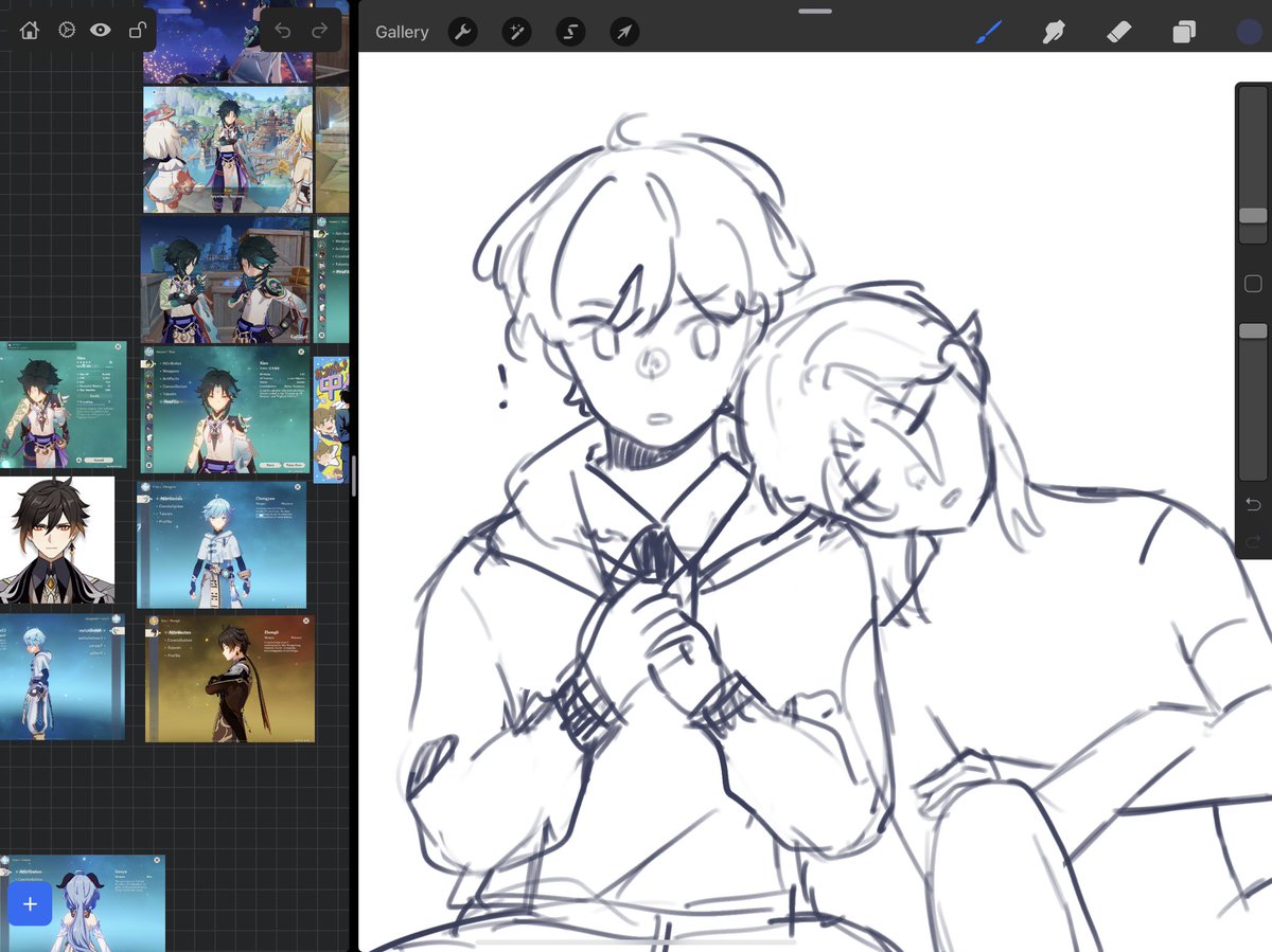 every xiaoyun i draw involves them laying on each other's shoulders 