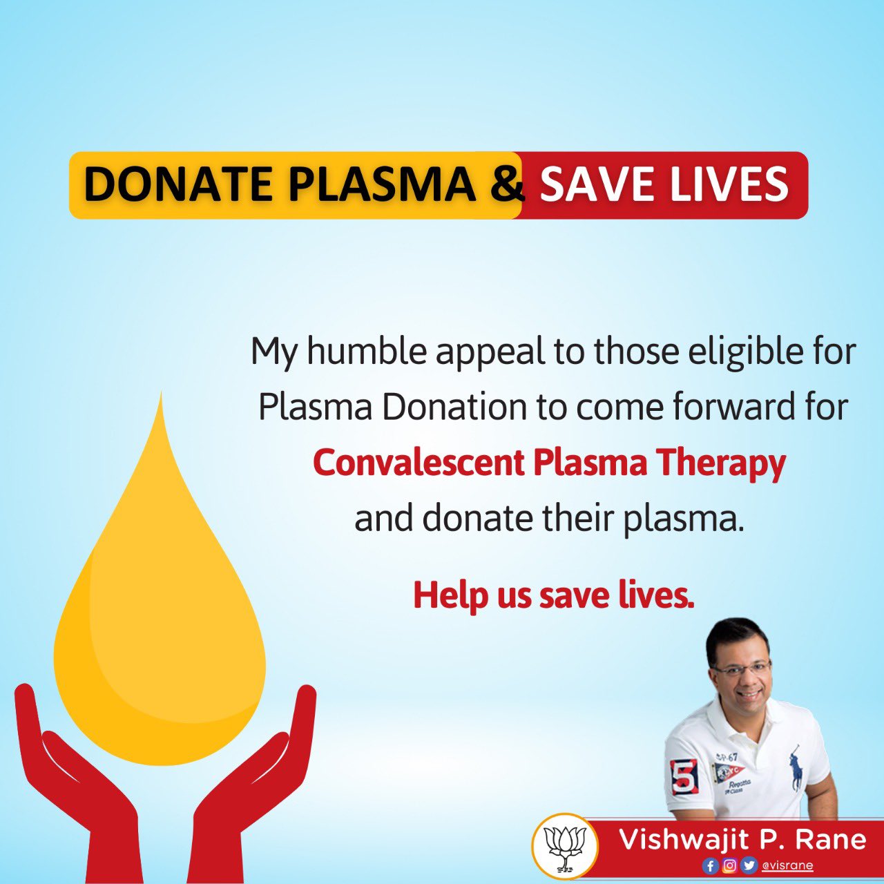 Vishwajitrane On Twitter A Sincere Appeal To Those Eligible For Plasma Donation To Come Forward For Convalescent Plasma Therapy And Help All Our Goan Brothers Sisters Fighting The Menace Of Covid 19