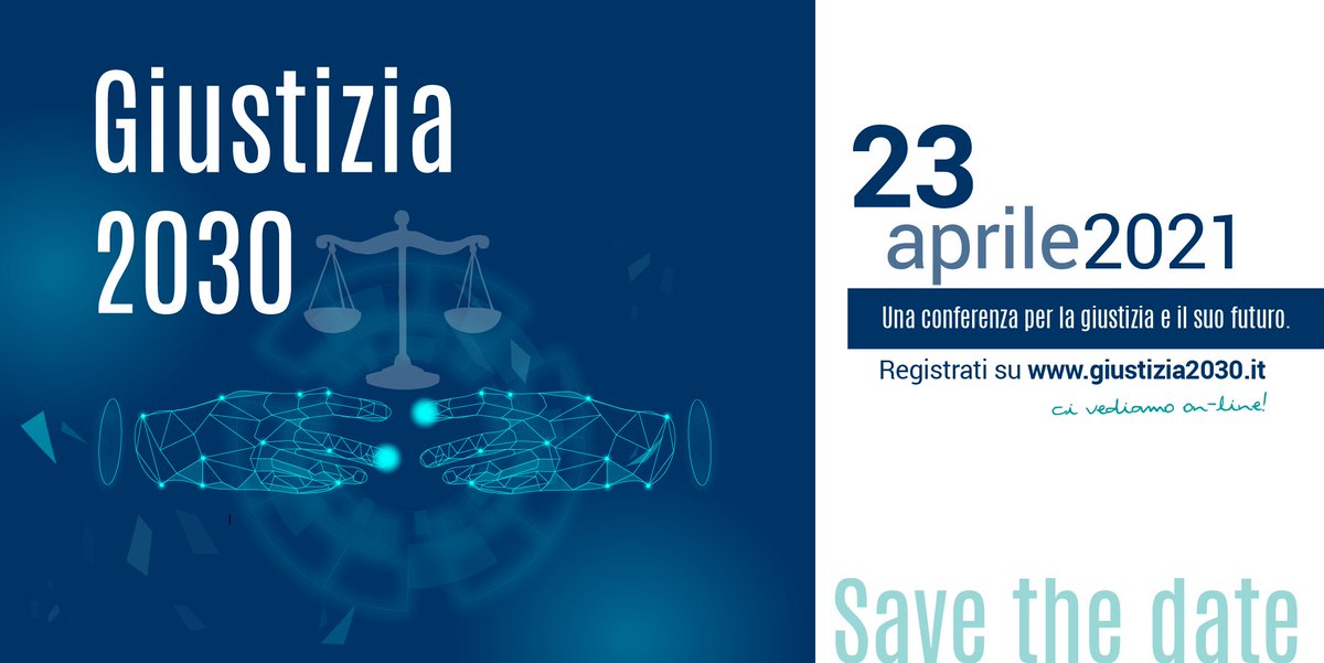 #Giustizia2030.  🗓️Il 23 aprile un appuntamento aperto per confrontarsi sulla giustizia e il suo  futuro⚖️
Registrati su ▶️ giustizia2030.it⚖️
 🗓️#SaveTheDate