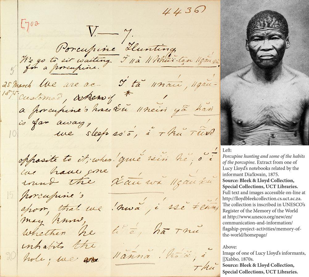 Amongst the treasures of the Jagger Library - current status unknown - are the papers of the pioneer linguist & ethnologist of the San & Khoisan peoples, Wilhelm Bleek. This collection is listed in Unesco’s Memory of the World Register as a heritage of international importance.