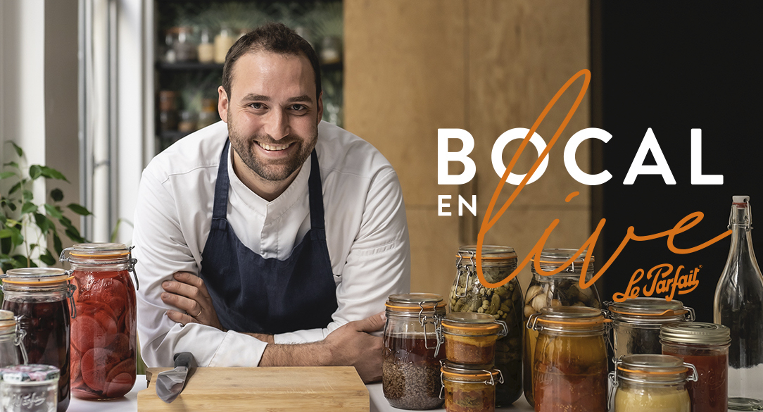 On vous mitonne du #BocalenLive ! Heureux de créer pour le #LeParfait les ateliers de conservation en live avec le #chef Maxime Bertrand du restaurant #presquileparis #tuto #mieuxconsommer #homeMade #digitalEvents
