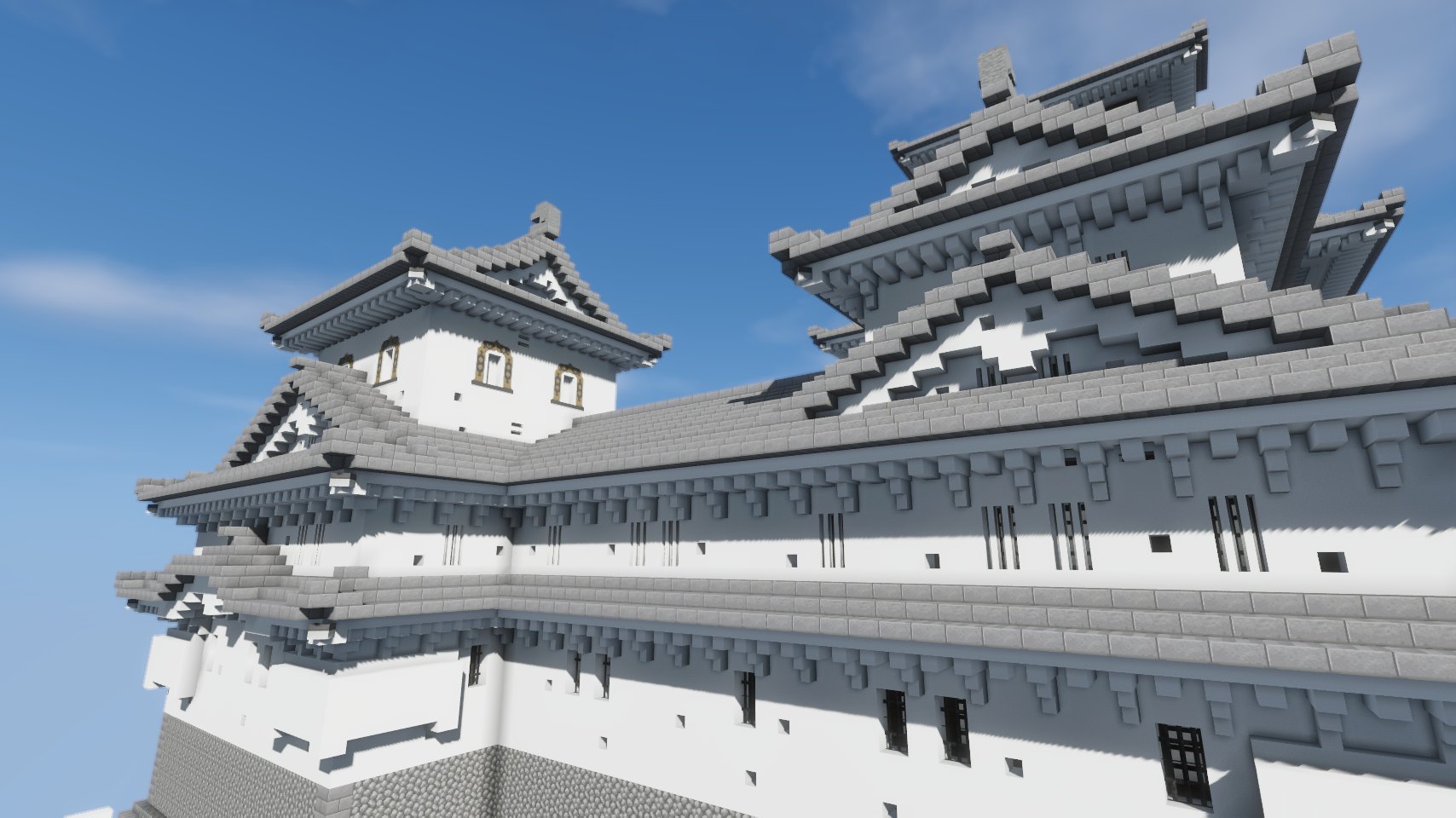Daiちゃん マインクラフト 姫路城 真 じゃばばん 進捗 乾小天守 内外装ともできましたー 左の櫓 花頭窓はお気に入りです Minecraft マインクラフト 姫路城 マイクラ建築 和風建築 T Co Ac0xaslhyv Twitter
