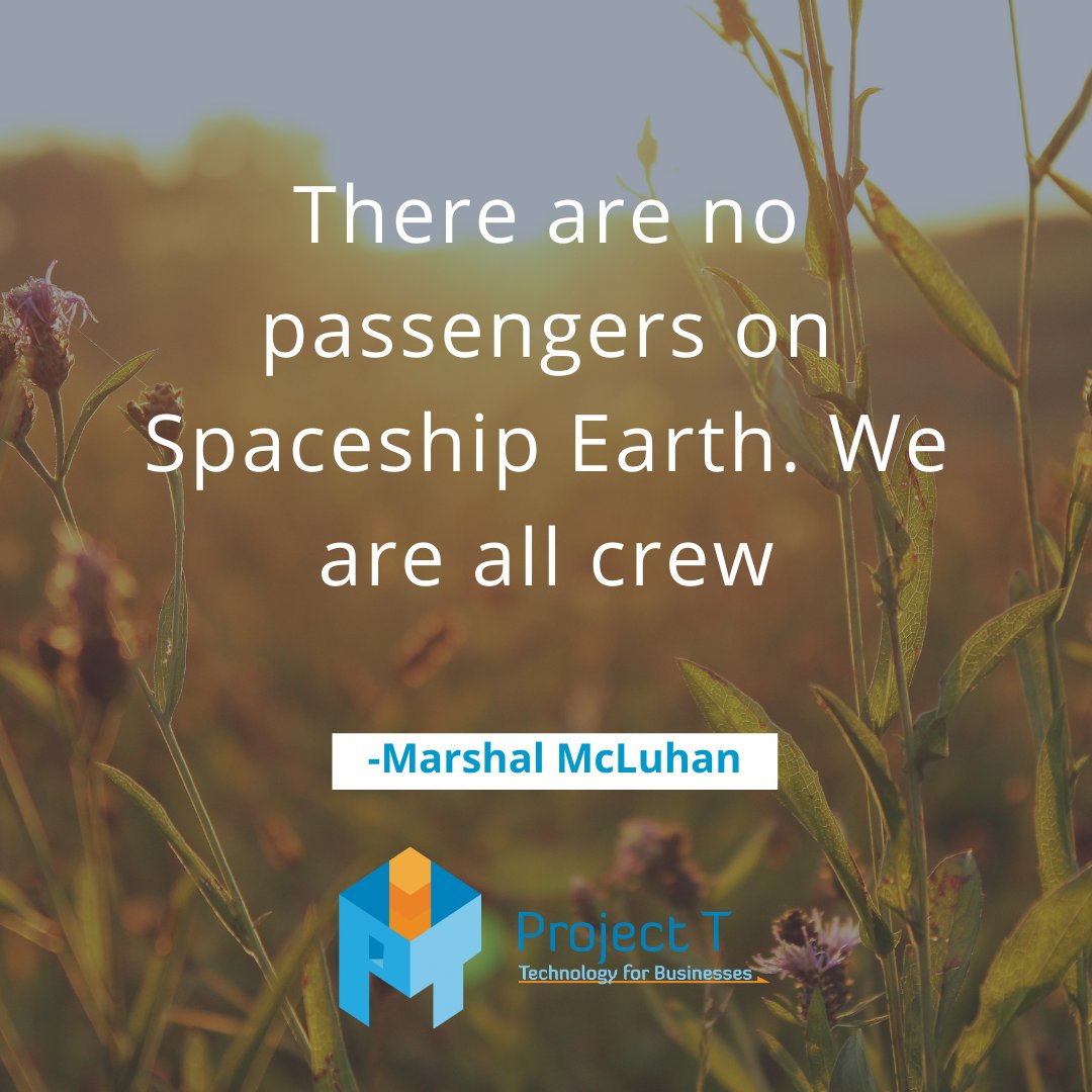 projtsolutions's tweet image. With Earth Day later this week, this is a fantastic reminder that protecting planet earth is up to all of us, not just some of us.
#ProjectT #MondayMotivational #Motivational #Earth #Environment